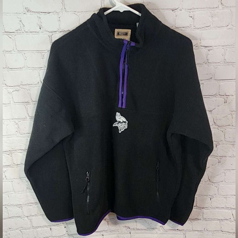 Men's Tailgate "Minnesota Vikings" zip-up fleece sweater, size small